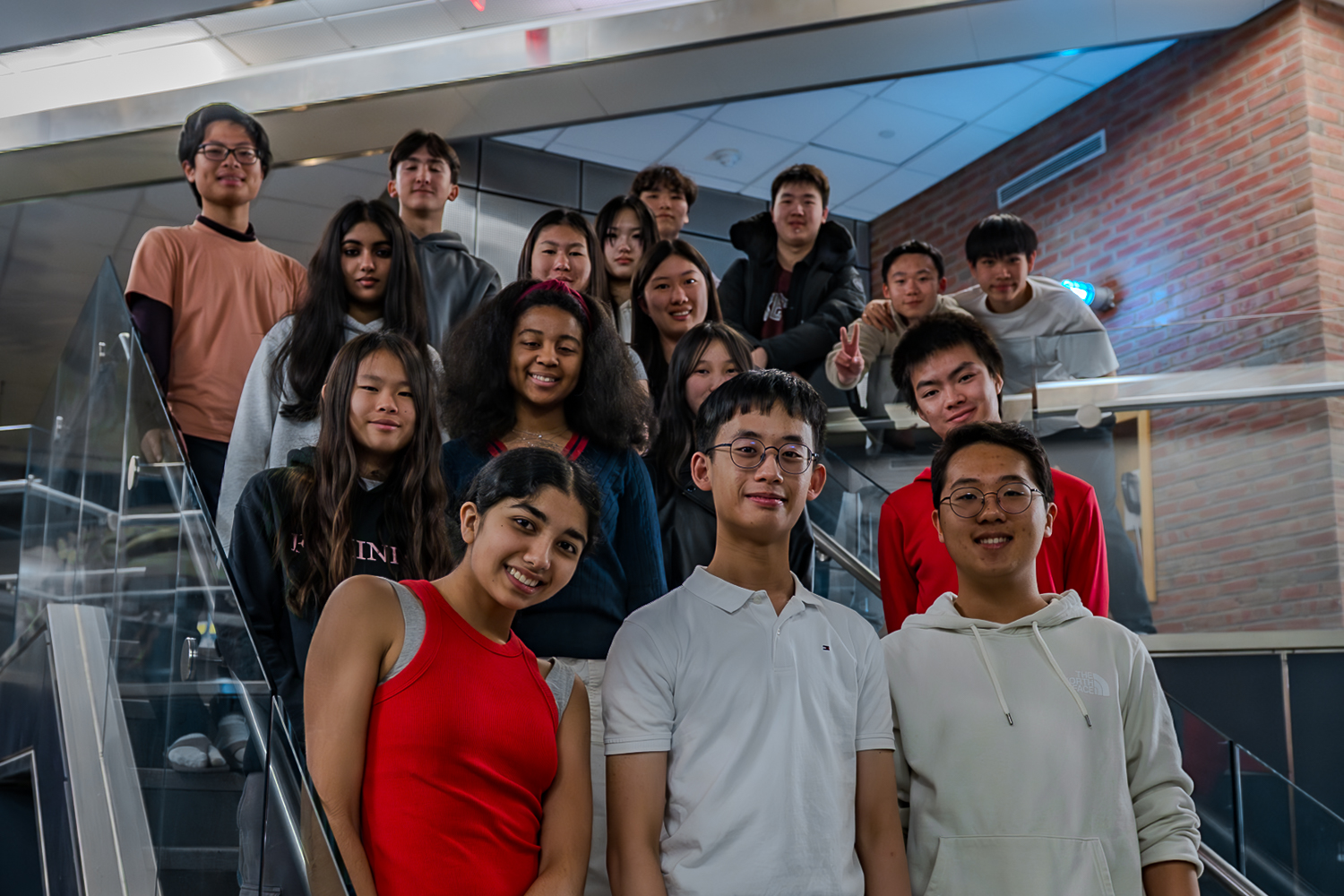 Students from the Genetics and Biotech Club together at school